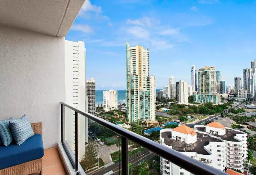 キングサイズベッド、シティビューデラックスルーム, Marriott Vacation Club At Surfers Paradise