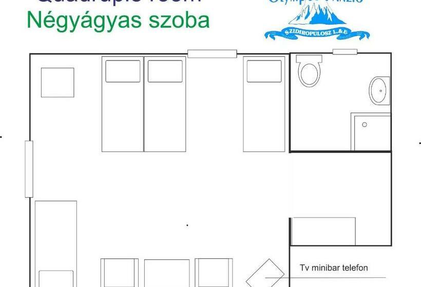 Четырехместный Номер Стандарт, Olympos Panzió