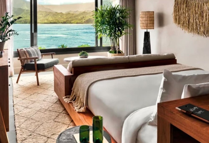 غرفة قياسية سرير مزدوج مطلة على البحر, 1 Hotel Hanalei Bay