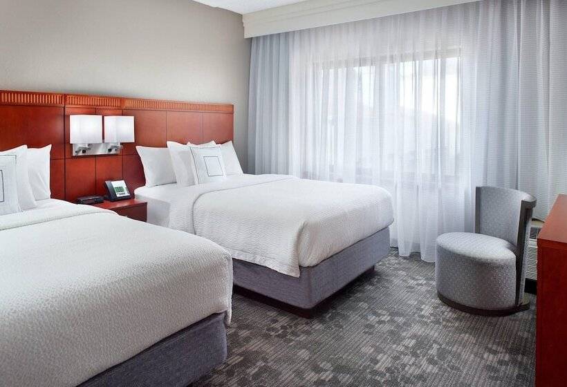 带2个双人床的标准工作室, Courtyard By Marriott Greensboro