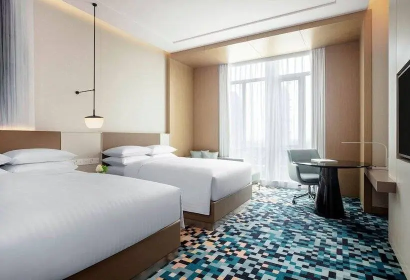２ダブルベッドのスタンダードルーム, Courtyard By Marriott Shanghai Minhang