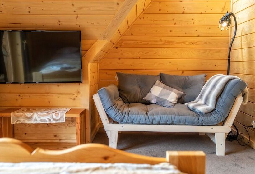 شاليه ديلوكس غرفة نوم واحدة, Domki Ze Hej Z Kominkiem Lub Sauną