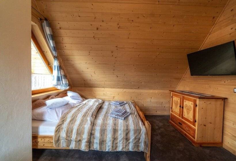 شاليه ديلوكس غرفة نوم واحدة, Domki Ze Hej Z Kominkiem Lub Sauną