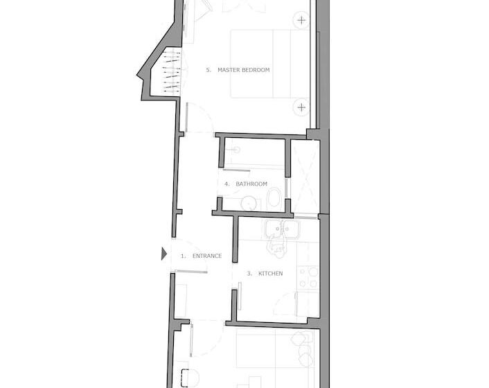 1 Sovrums Lägenhet med Balkong, Muses Residence