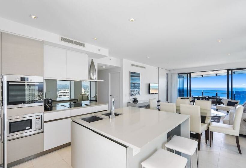 エクゼクティブアパートメントの３ベッドルーム, Soul On The Esplanade   Hr Surfers Paradise