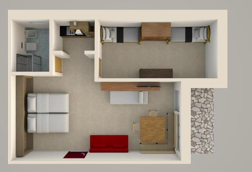 带1个卧室的公寓, Appartamenti Residence Ada