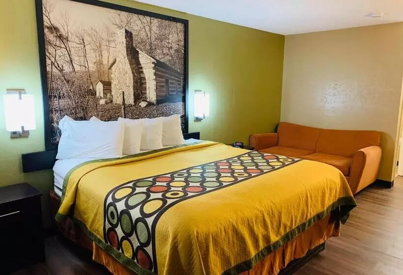 キングサイズベッドのスタンダードルーム, Super 8 By Wyndham Cincinnati Springdale Oh
