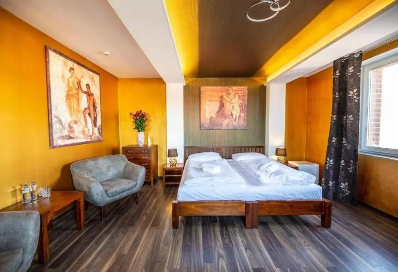 キングサイズベッドのスタンダードルーム, In Spirit, Hotel V Rožnovském Pivovaru   Pivní Lázně, Wellness & čokoládovna