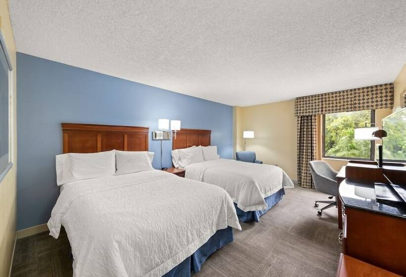 غرفه قياسيه سريرين مزدوجين, Hampton Inn Miamiairport West