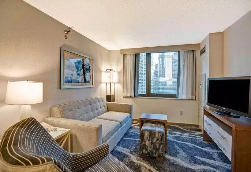 ダブルベッドのスタンダードスタジオ, Homewood Suites By Hilton Chicagodowntown