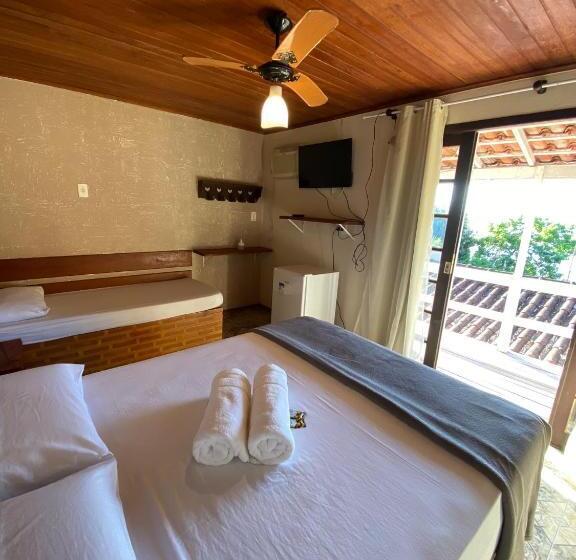 수피리어 트리플룸 바다 전망, Bem Natural Pousada & Camping