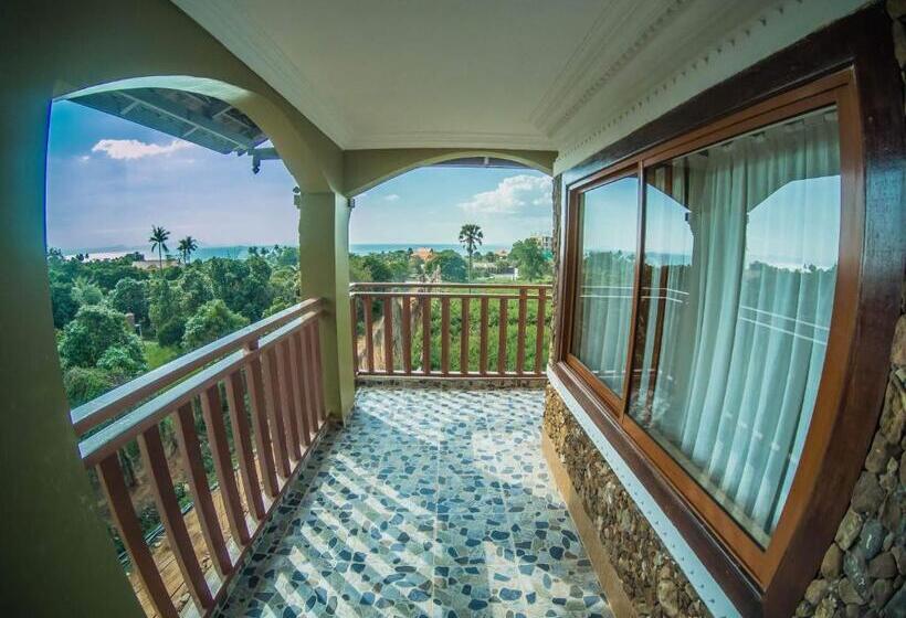 اتاق استاندارد با بالکن و چشم‌انداز دریا, Kep Villa Hill Guest House 1