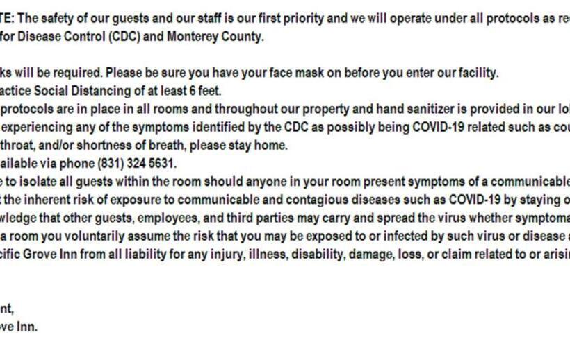 غرفة قياسية, Pacific Grove Inn