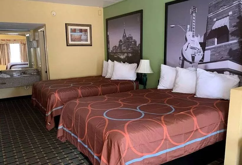 ２ダブルベッドのスタンダードルーム, Super 8 By Wyndham Nashville Near Downtown / I40