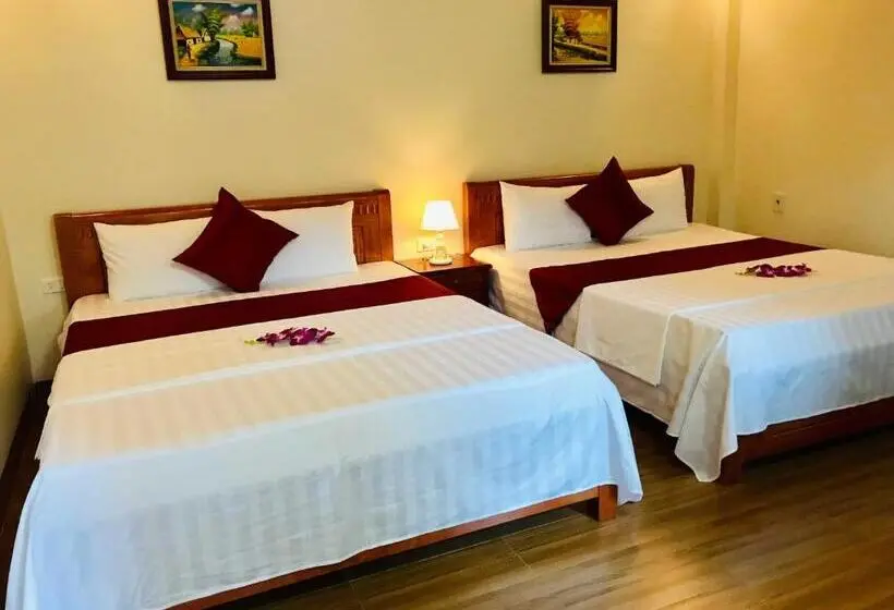 اتاق استاندارد چهارنفره با چشم‌انداز باغ, Tam Coc Hello Homestay