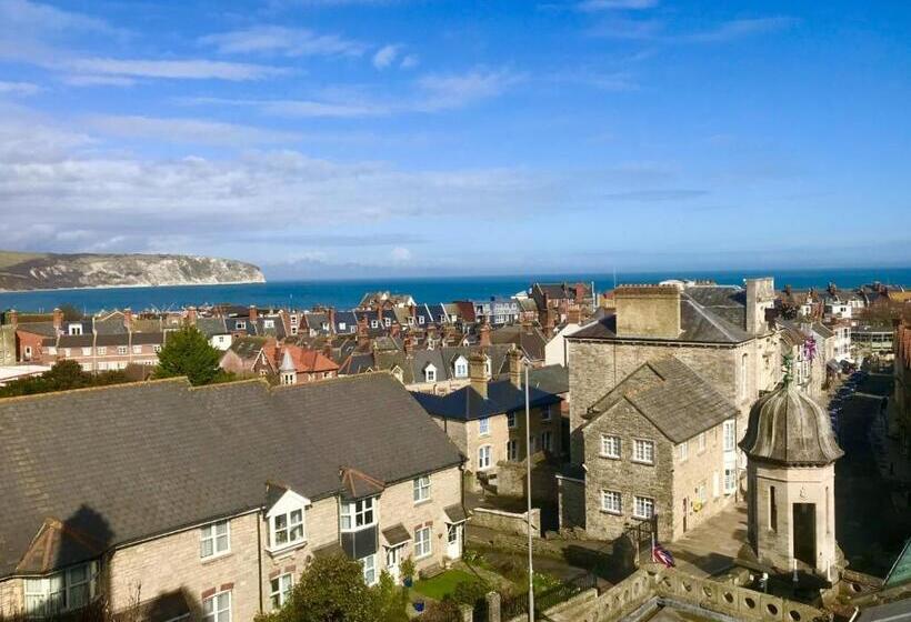 غرفة ديلوكس مطلّة علي البحر, Purbeck House Hotel & Louisa Lodge