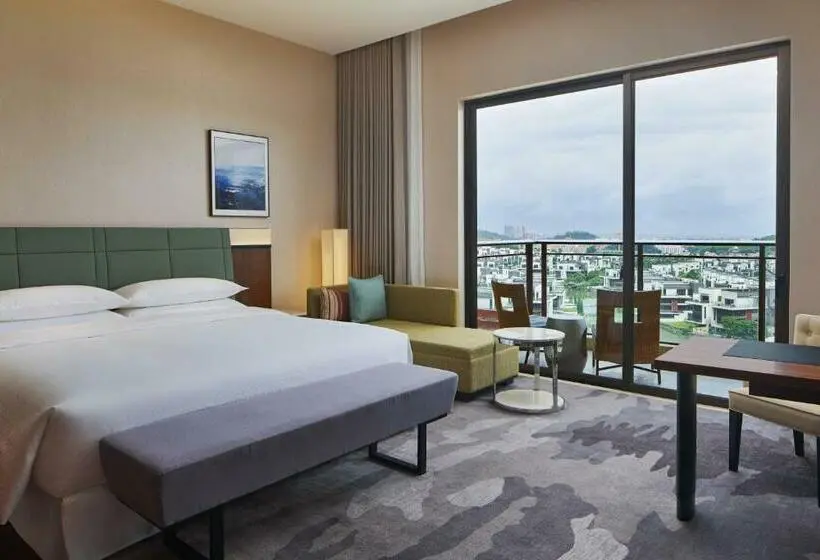 キングサイズベッドのデラックスルーム, Four Points By Sheraton Guangdong, Heshan