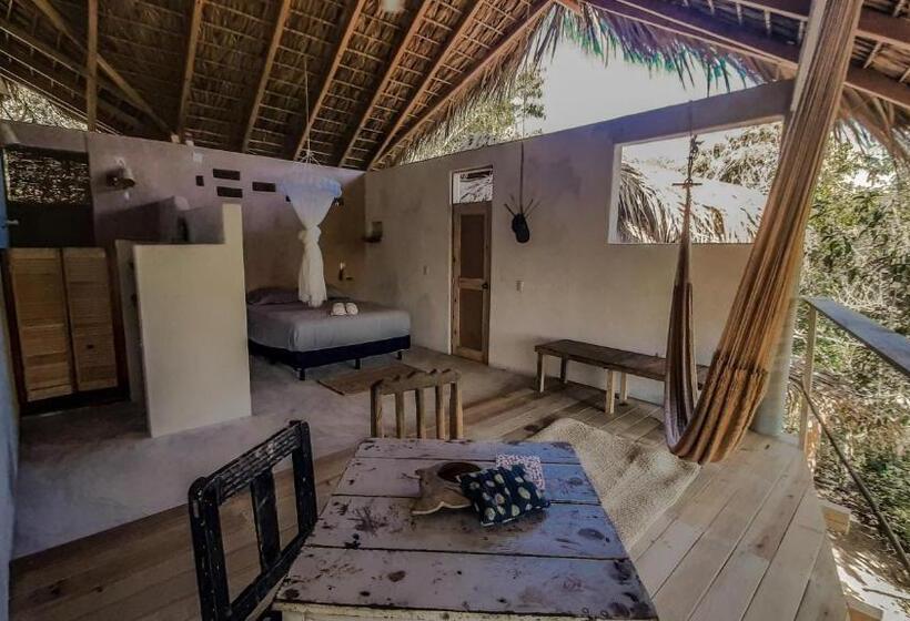 豪华海景房带阳台, Posada La Sabila