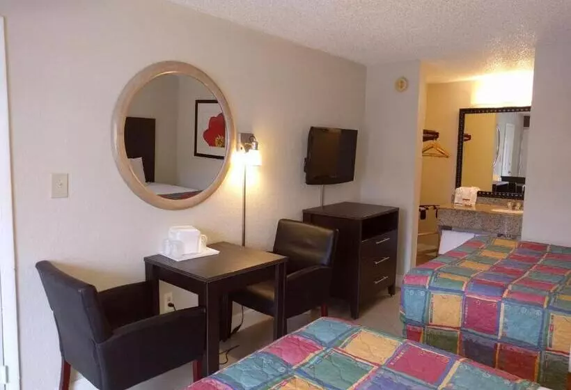 キングサイズベッドのスタンダードルーム, Red Carpet Inn Airport Fort Lauderdale