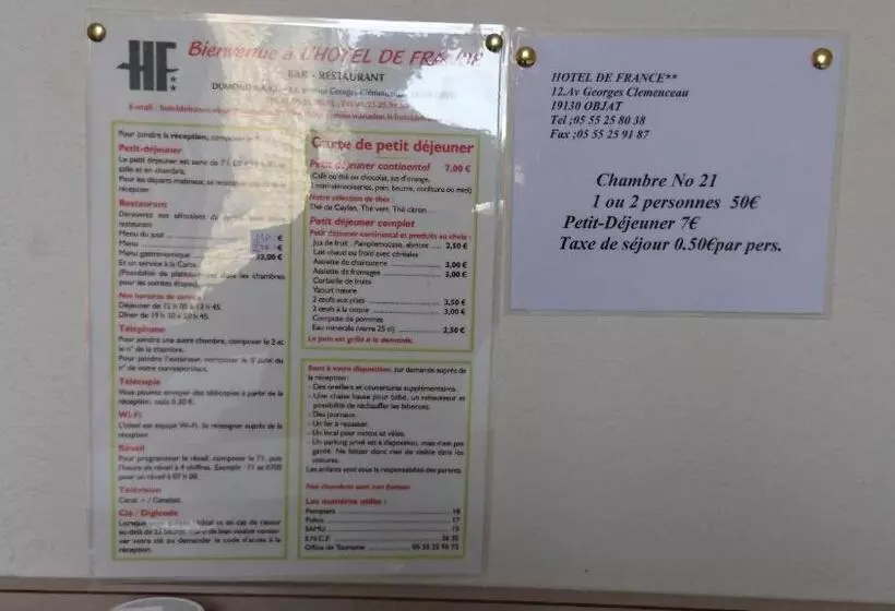スタンダードルーム, Hôtel De France