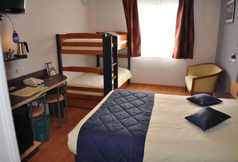 اتاق استاندارد چهار تخته, Logis Hôtel Au Tambour