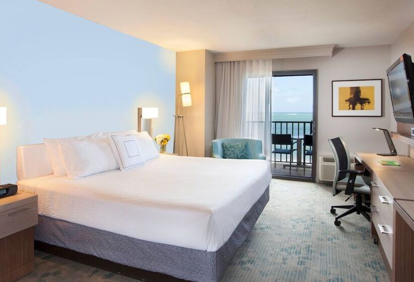 海の見えるダブルベッドスタンダードルーム, Courtyard By Marriott Isla Verde Beach Resort