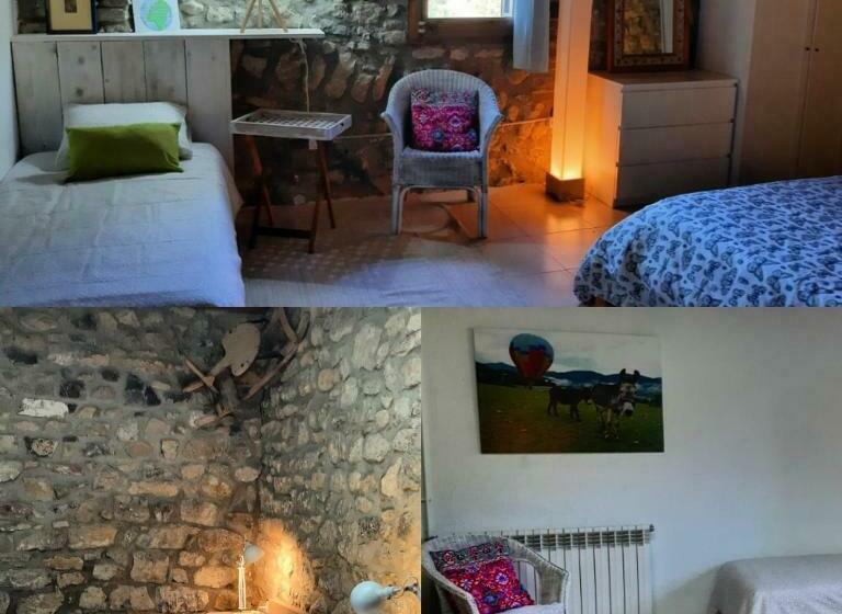 חדר לארבעה סטנדרטי עם נוף לגינה, Alberg Rural La Rectoria De Pedra