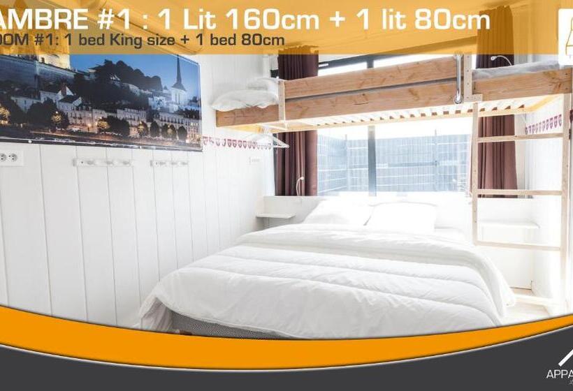 דירת חדר, Appart Hôtel Les Prés Blondeau   1 à 10 Personnes   3 Chambres   Terrasse   Parking Privé   Wifi