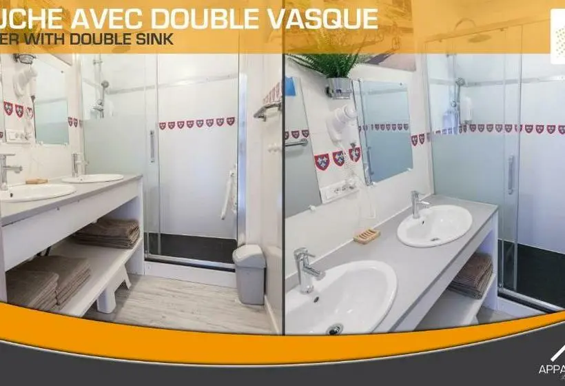 １ベッドルームアパートメント, Appart Hôtel Les Prés Blondeau   1 à 10 Personnes   3 Chambres   Terrasse   Parking Privé   Wifi