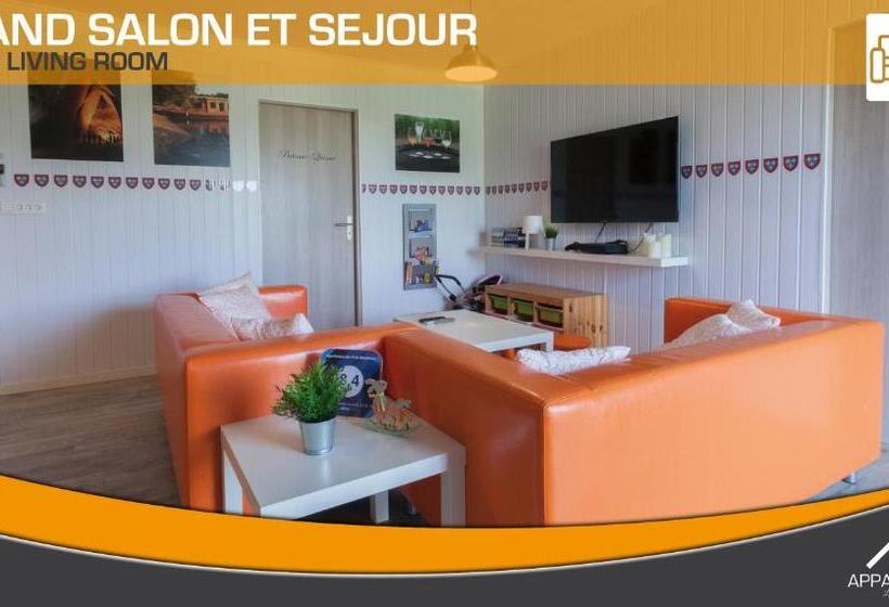 Апартаменты 1 Спальня, Appart Hôtel Les Prés Blondeau   1 à 10 Personnes   3 Chambres   Terrasse   Parking Privé   Wifi