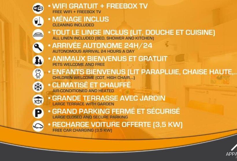 Апартаменты 1 Спальня, Appart Hôtel Les Prés Blondeau   1 à 10 Personnes   3 Chambres   Terrasse   Parking Privé   Wifi