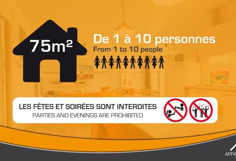 Апартаменты 1 Спальня, Appart Hôtel Les Prés Blondeau   1 à 10 Personnes   3 Chambres   Terrasse   Parking Privé   Wifi