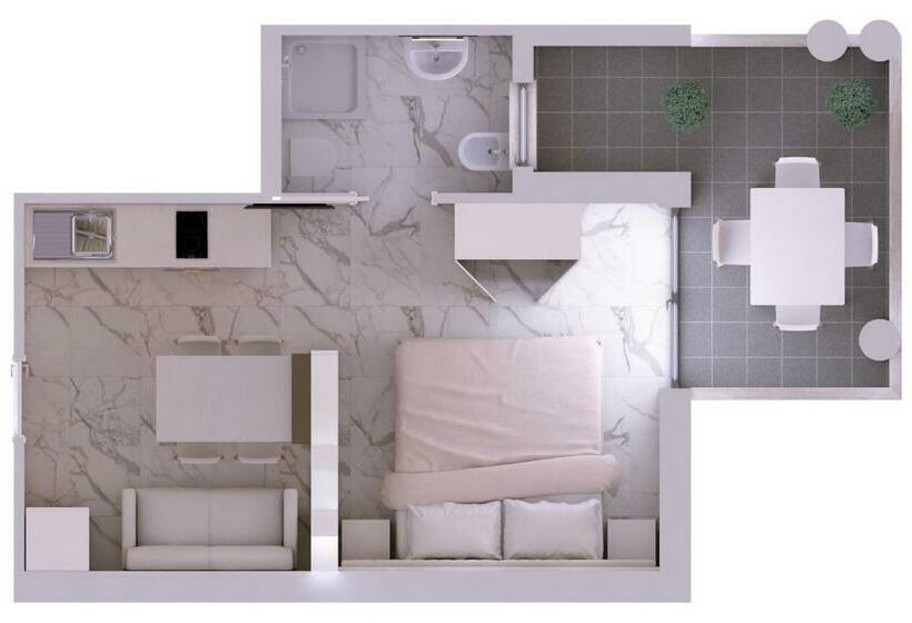 חדר סטודיו סטנדרד, Residence Hotel Alba Palace