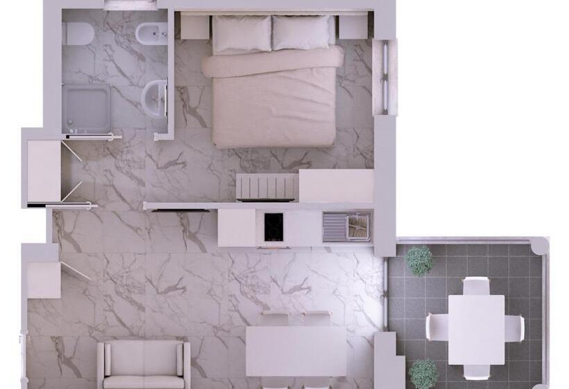 带1个卧室的公寓, Residence Hotel Alba Palace