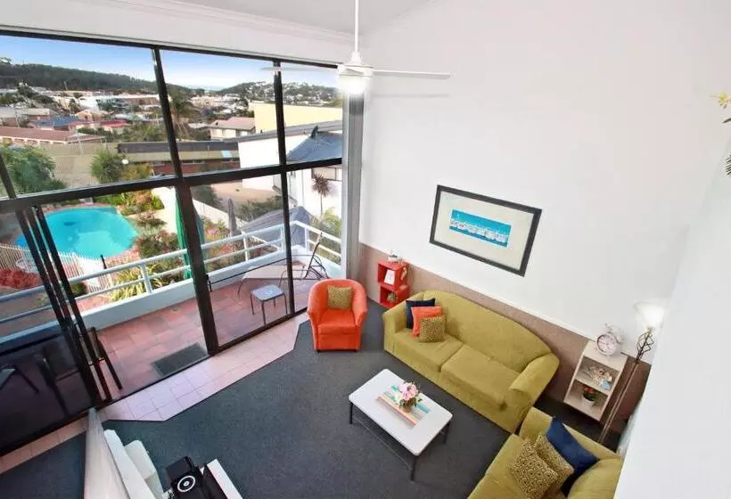 اتاق لوکس با بالکن و چشم‌انداز دریا, Sea Spray Motel   Merimbula