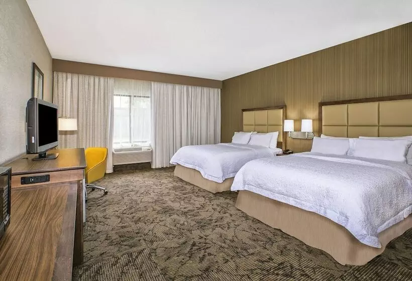２ダブルベッドのスタンダードルーム, Hampton Inn Hotel Detroit/belleville Airport Area