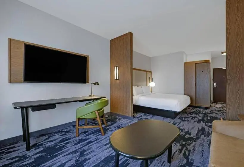 キングサイドベッドのスタンダードワンルーム, Fairfield Inn & Suites By Marriott Milwaukee Brookfield