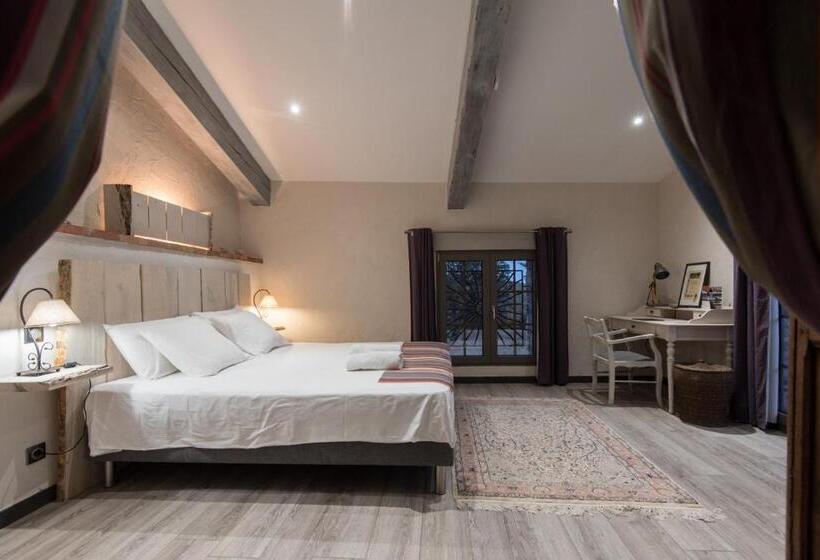 غرفة قياسية سرير كينج, Le Mas Des Colombes Chambres D Hôtes B&b & Spa