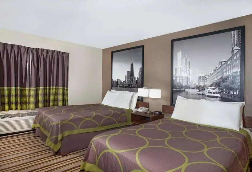 Standard-huone 2 Parivuodetta, Super 8 By Wyndham Chicago/rosemont/o Hare/se