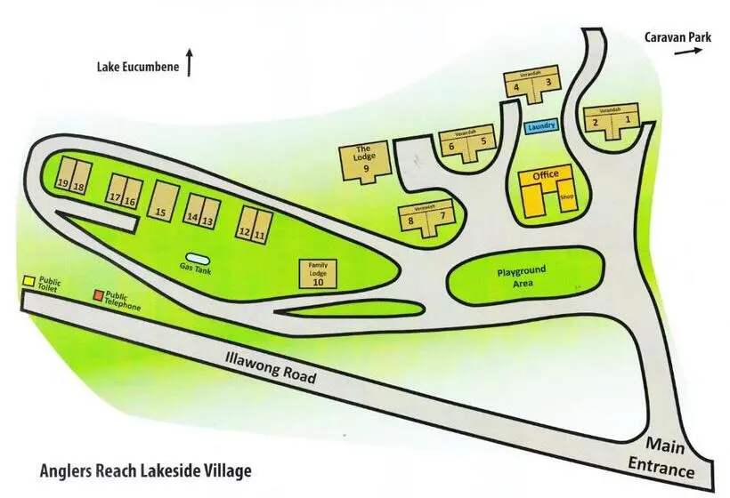 １階の１ベッドルームアパートメント, Anglers Reach Lakeside Village