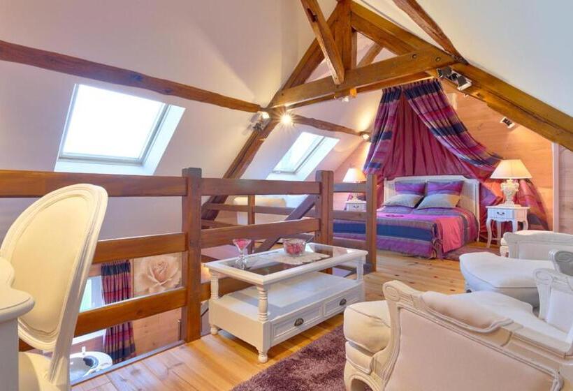 带按摩浴盆的套房, La Ferme Briarde