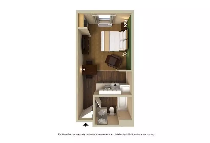キングサイドベッドのスタンダードワンルーム, Extended Stay America Suites  Juneau  Shell Simmons Drive