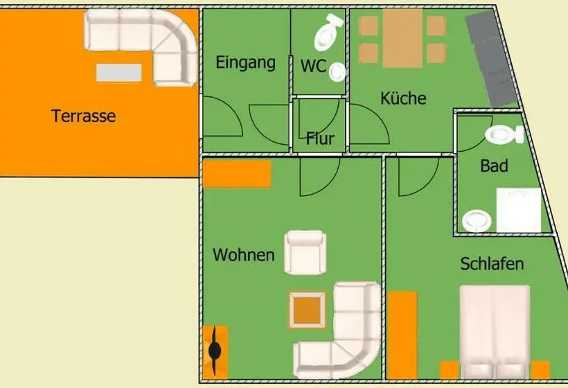１ベッドルームアパートメント, Appartementhaus Eifeladventures