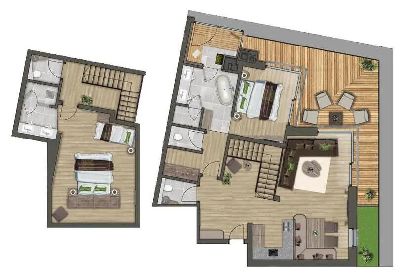 １ベッドルームアパートメント, Apartmenthaus Wiesenhof