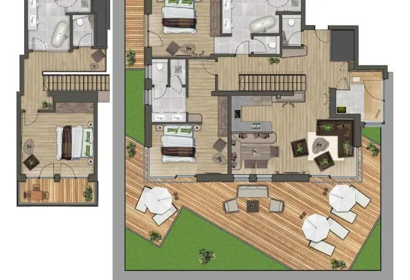 １ベッドルームのスーペリアアパートメント, Apartmenthaus Wiesenhof