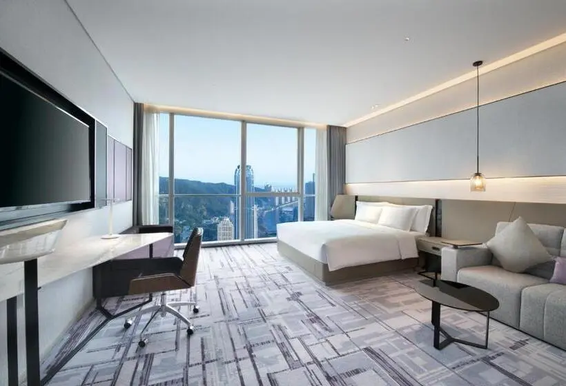 キングサイズベッドのスタンダードルーム, Crowne Plaza Dalian Xinghai, An Ihg