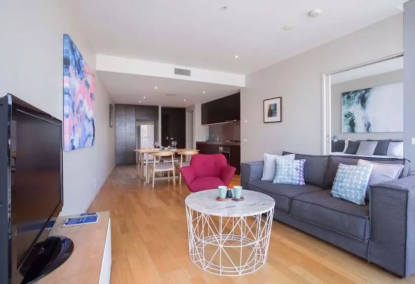 景色の見える一ベッドルームアパートメント, The Sebel Residences Melbourne Docklands Serviced Apartments
