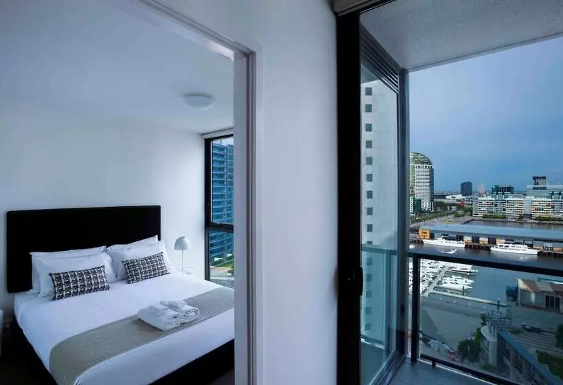 景色の見える一ベッドルームアパートメント, The Sebel Residences Melbourne Docklands Serviced Apartments