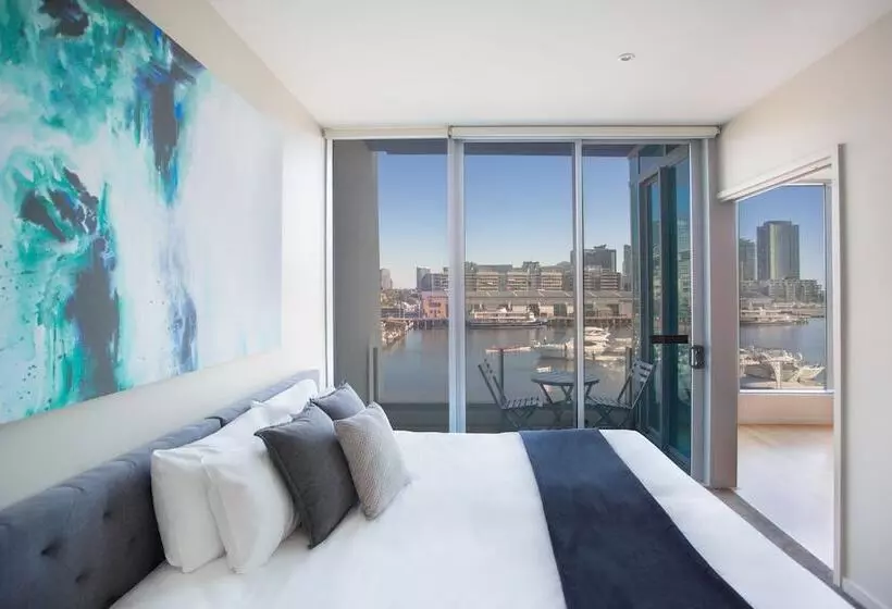 景色の見える一ベッドルームアパートメント, The Sebel Residences Melbourne Docklands Serviced Apartments