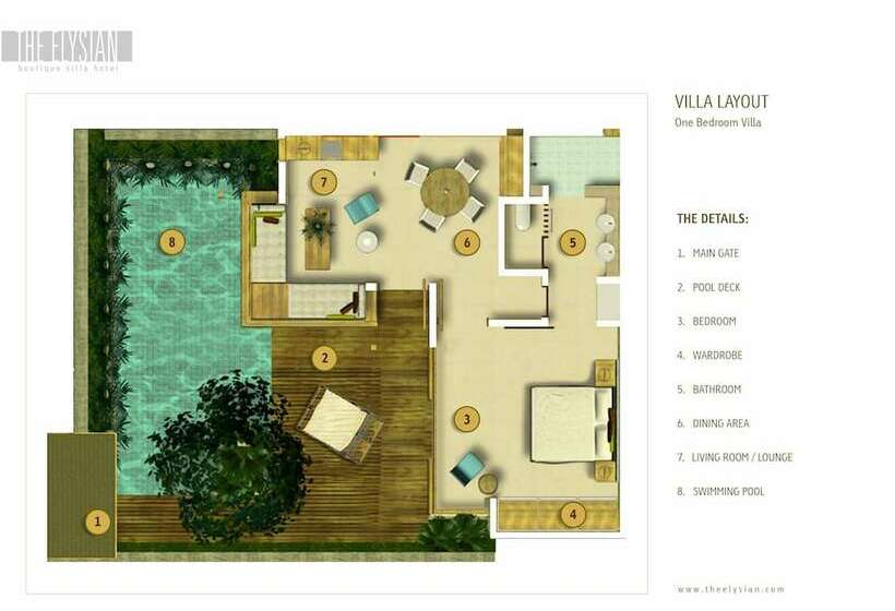 Вилла с 1 спальней и бассейном, The Elysian Boutique Villa